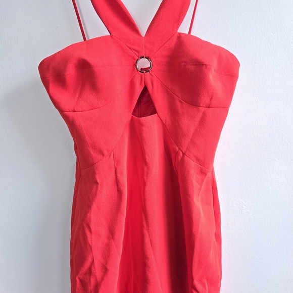 New Torn By Ronny Kobo Anna Crepe Crimson Dress Spring 2025 Size Medium NWT - Picture 8 of 15